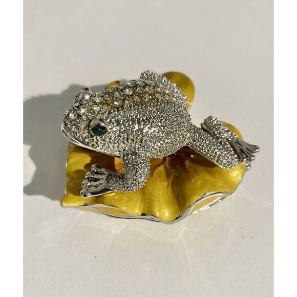 Taylor Avedon Diamond Frog Frog Jewelry / Trinket Box - Picture 4 of 8